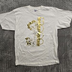 Vintage Betty Boop T Shirt Mens Size 2XL Dog Pets 1994 Gold NJ Croce Bimbo Pudgy